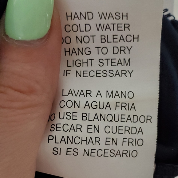 AS U WISH Navy Blue Lace Peasant Dress - Size M - Picture 5 of 6